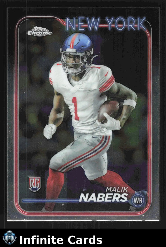 2024 Topps Chrome MALIK NABERS #205 New York Giants RC - Football Card Single