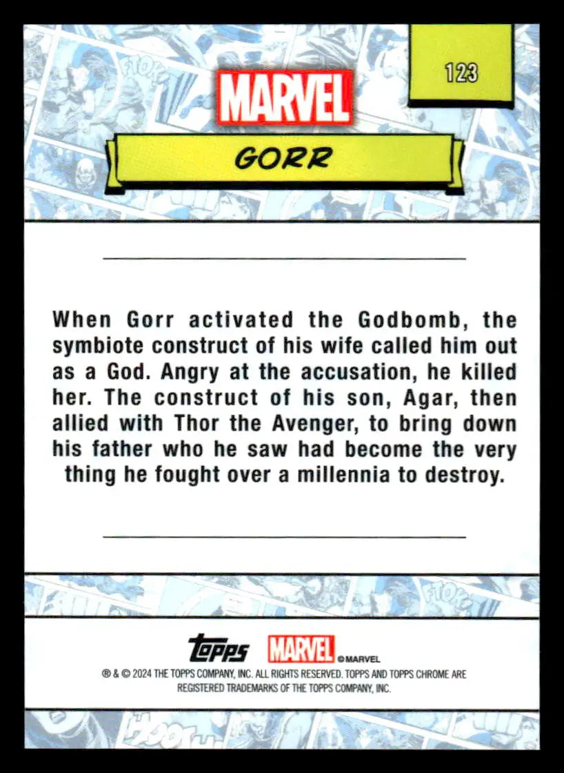2024 Topps Chrome Marvel #123 Gorr - Marvel Card Single