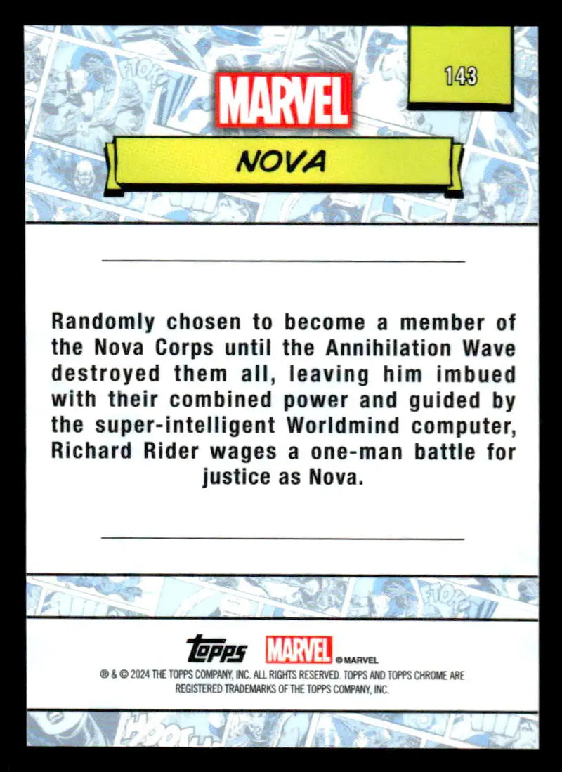 2024 Topps Chrome Marvel #143 Nova - Marvel Card Single
