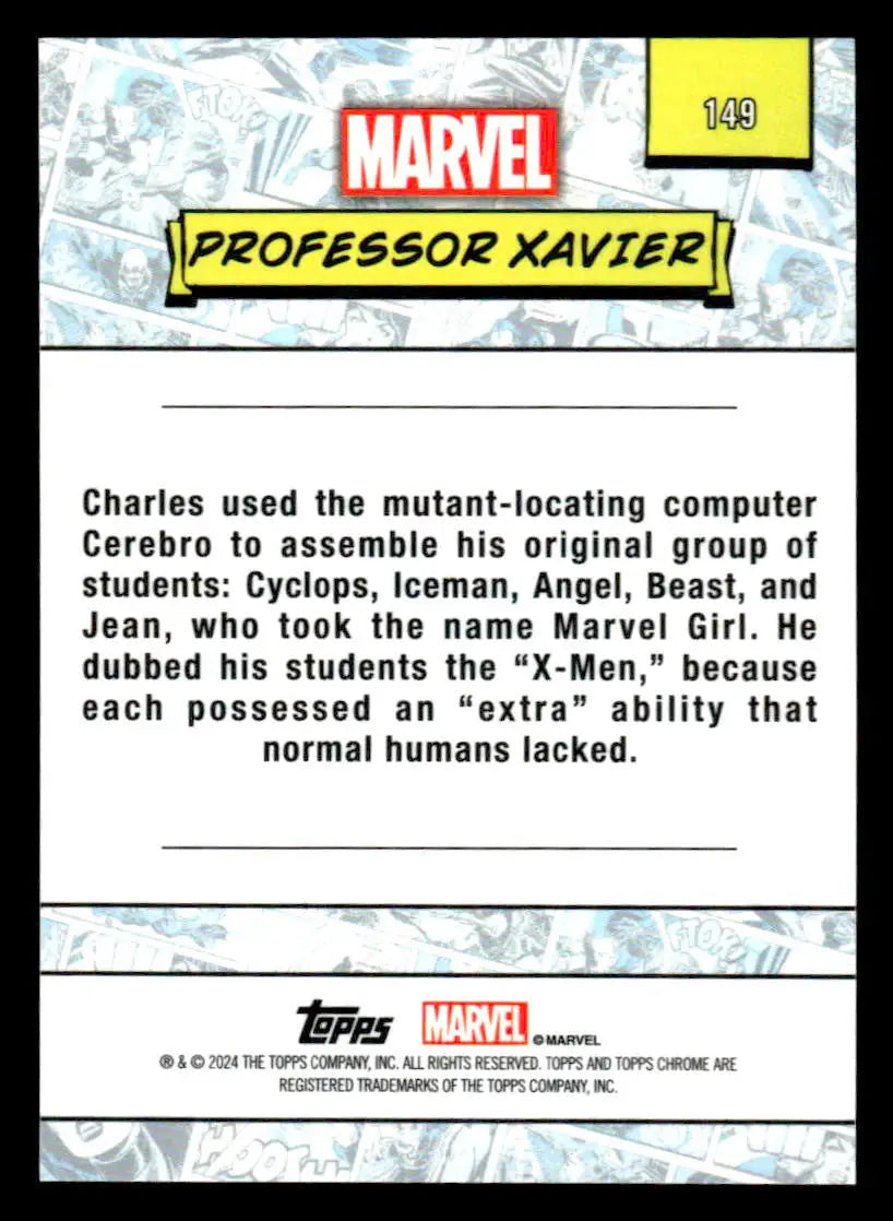 2024 Topps Chrome Marvel #149 Professor Xavier - Marvel Card Single
