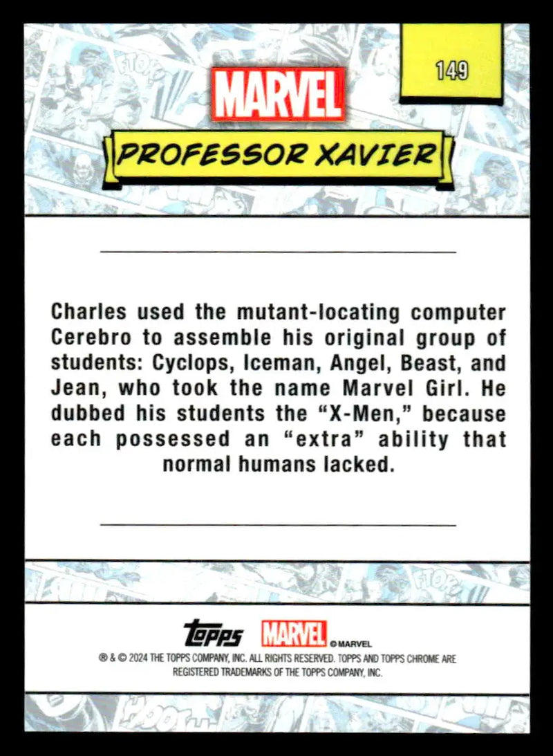 2024 Topps Chrome Marvel #149 Professor Xavier - Marvel Card Single