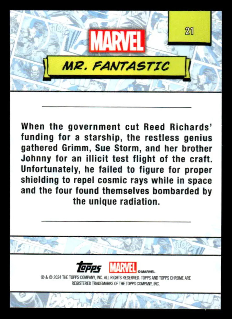 2024 Topps Chrome Marvel #21 Mr. Fantastic - Marvel Card Single