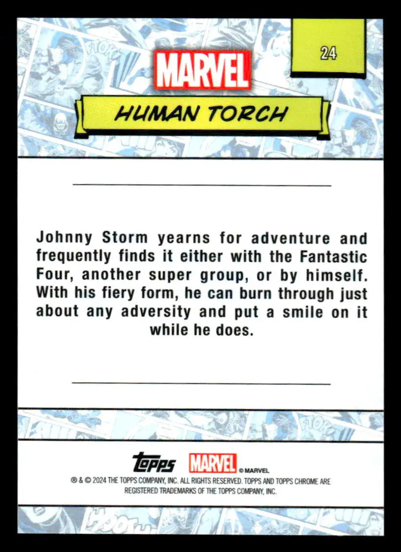 2024 Topps Chrome Marvel #24 Human Torch - Marvel Card Single