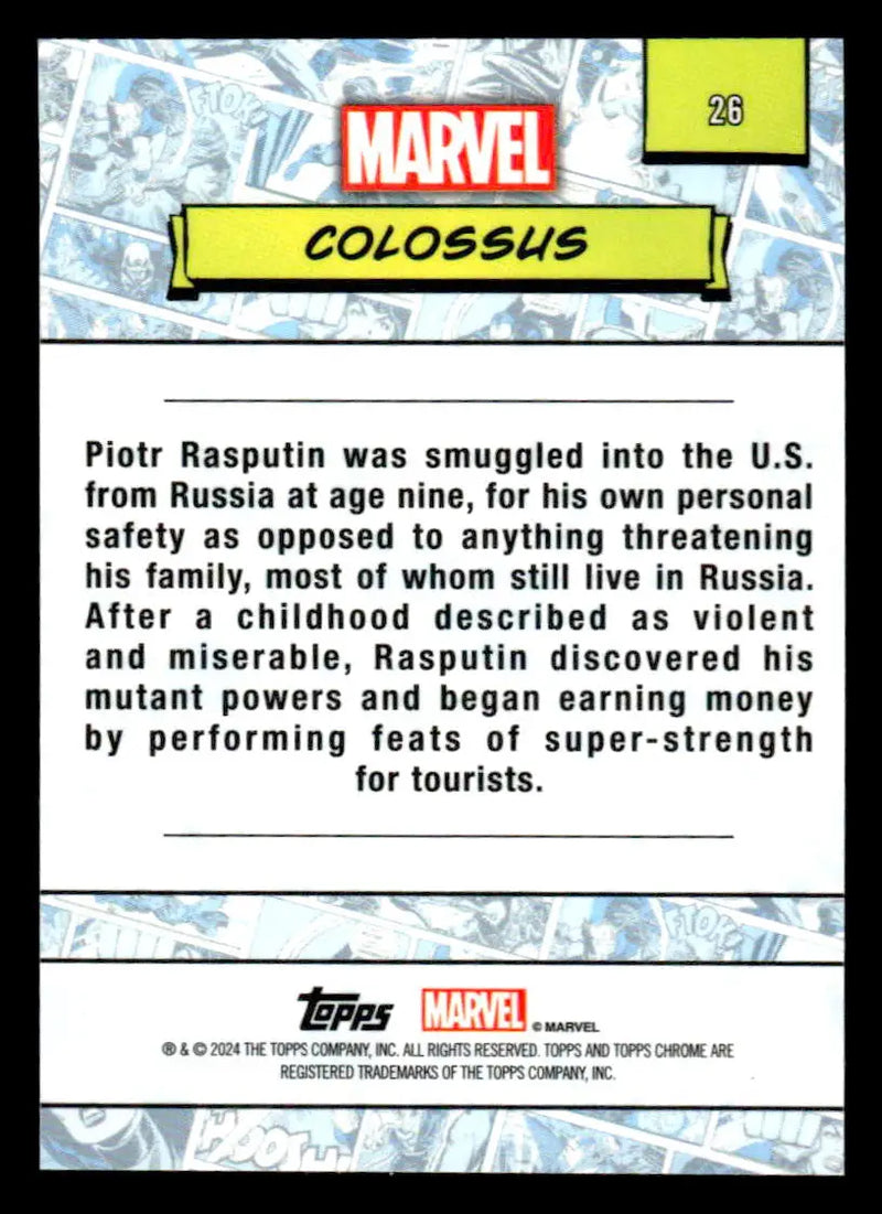2024 Topps Chrome Marvel #26 Colossus - Non-Sports Card Single
