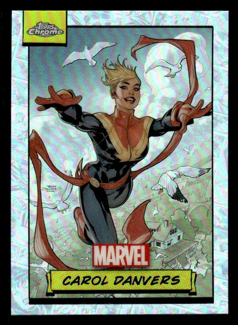 2024 Topps Chrome Marvel #76 Carol Danvers Refractor - Non-Sports Card Single