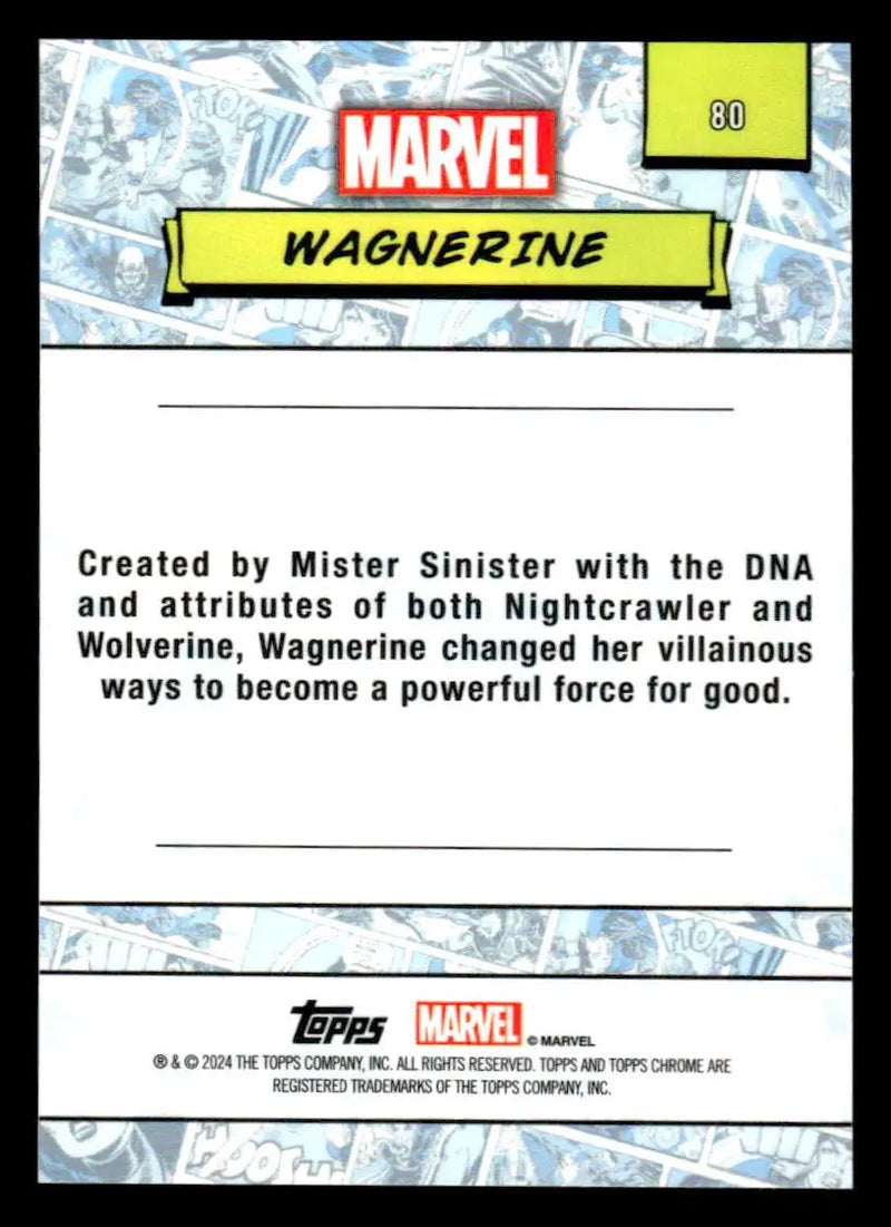 2024 Topps Chrome Marvel #80 Wagnerine - Marvel Card Single