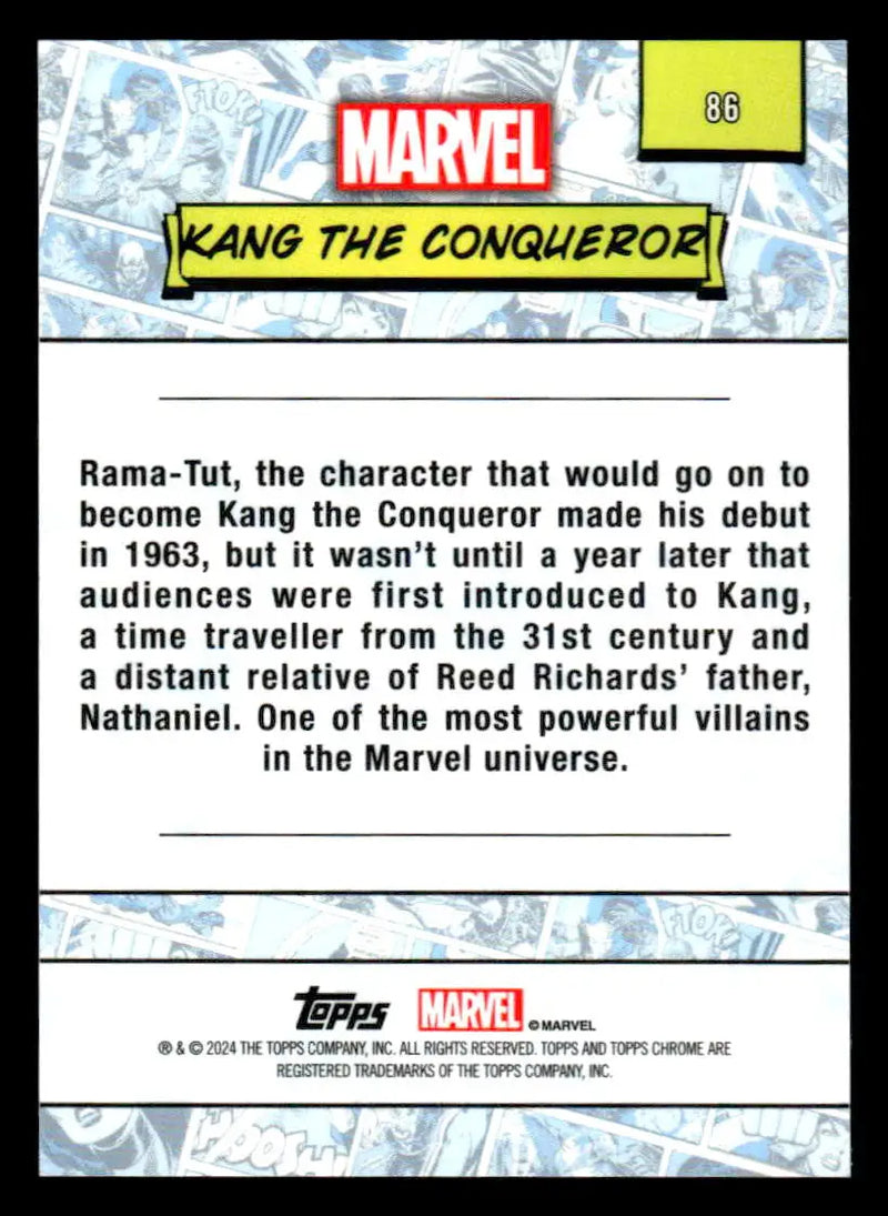 2024 Topps Chrome Marvel #86 Kang the Conqueror - Non-Sports Card Single