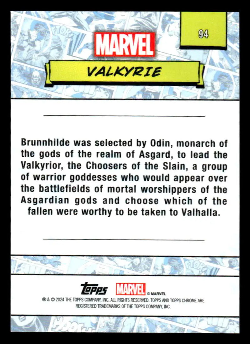 2024 Topps Chrome Marvel #94 Valkyrie - Marvel Card Single