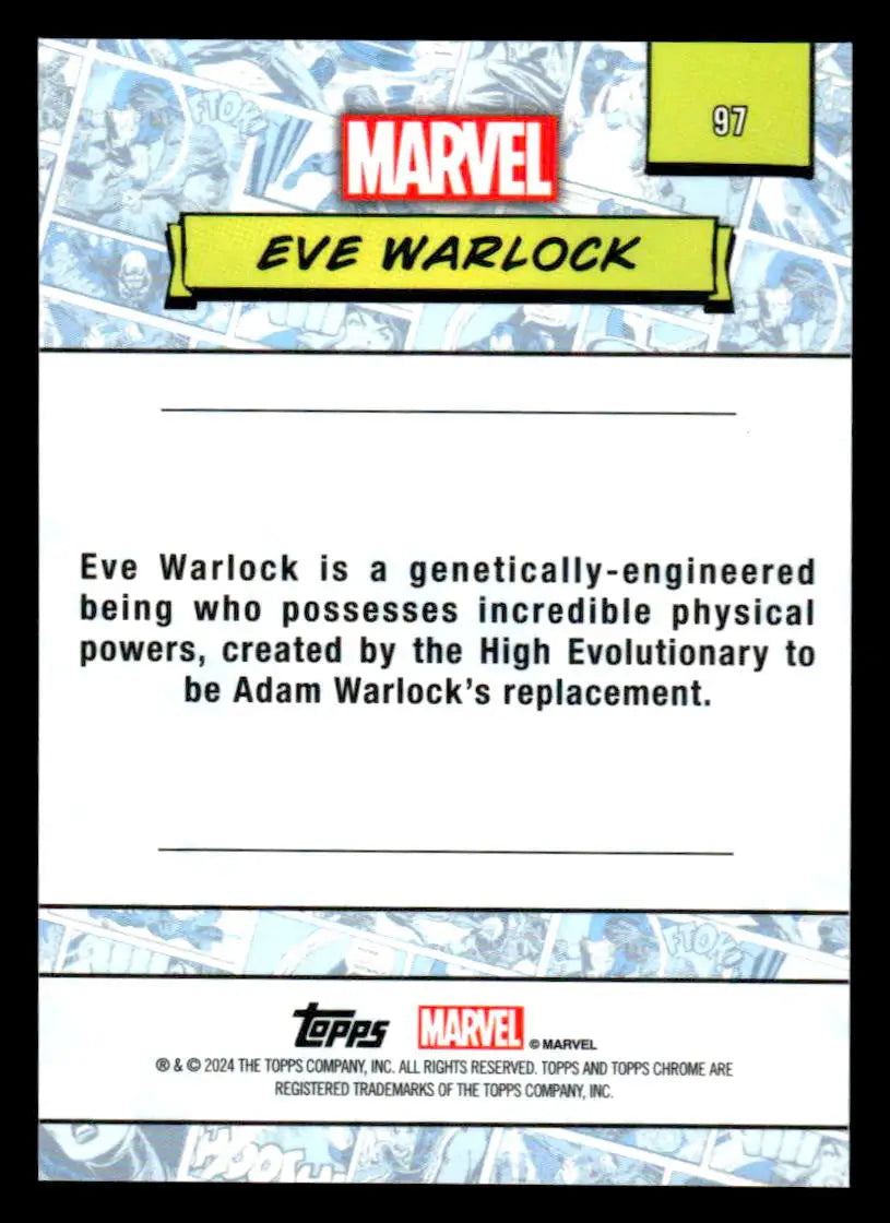 2024 Topps Chrome Marvel #97 Eve Warlock - Marvel Card Single