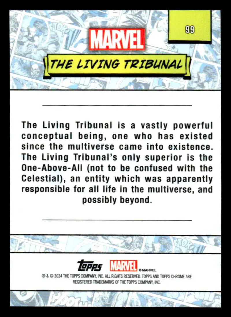 2024 Topps Chrome Marvel #99 The Living Tribunal - Marvel Card Single