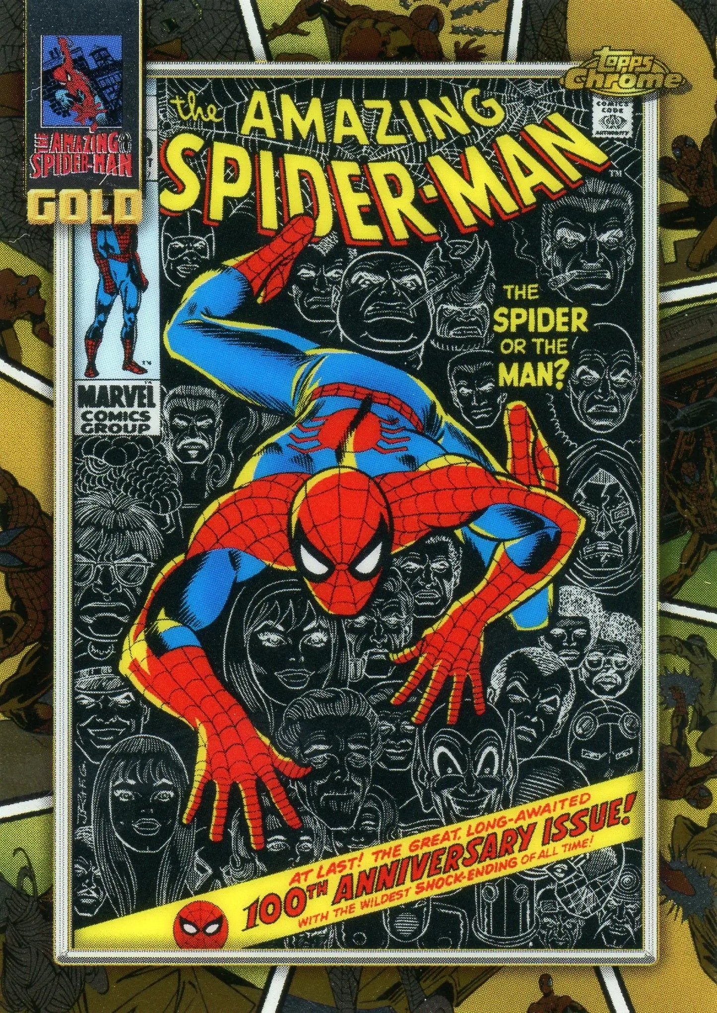 2024 Topps Chrome Marvel Spider-Man Gold #SG-7 Amazing Spider-Man #100 - Marvel Card Single