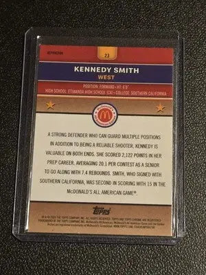 2024 Topps Chrome McDonald’s All-American #23 Kennedy Smith Refractor - Basketball Card Single