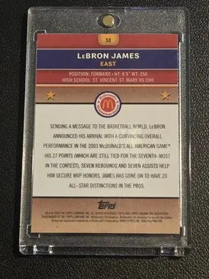 2024 Topps Chrome McDonald’s All-American #50 LeBron James - Basketball Card Single