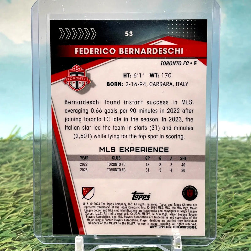Federico Bernardeschi 2024 Topps Chrome MLS Rose Gold Refractor /250 soccer card