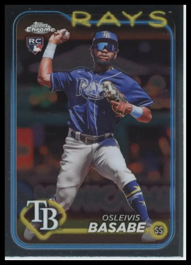 2024 Topps Chrome Osleivis Basabe RC 41 Tampa Bay Rays Baseball NM - Baseball Card Single