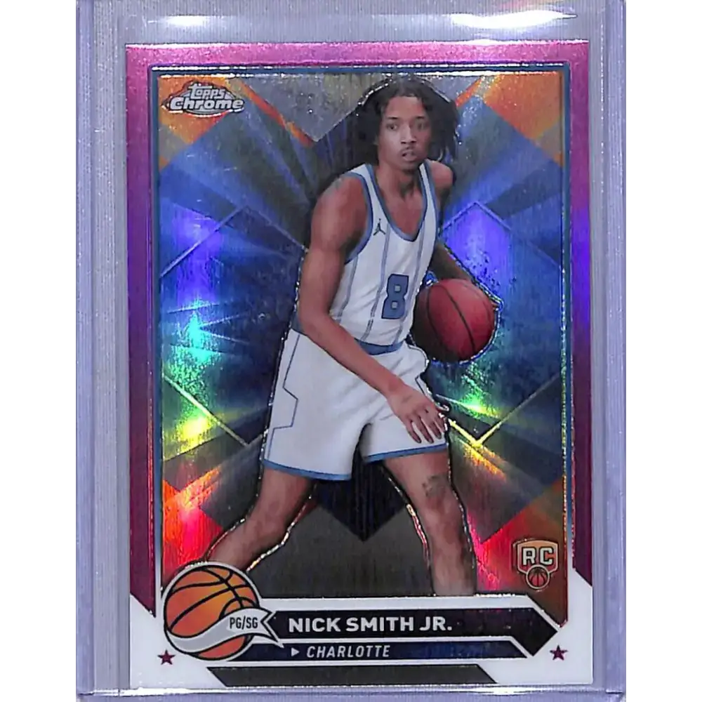 2024 Topps Chrome Pink #86 Nick Smith Jr. NM-MT Charlotte Hornets - Basketball Card Single