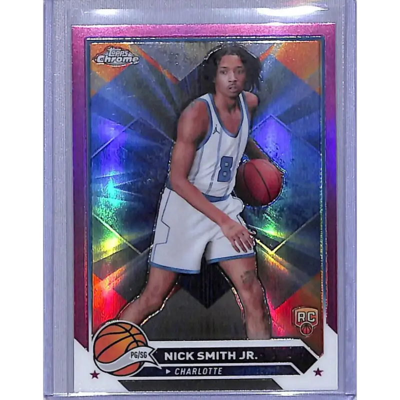 2024 Topps Chrome Pink #86 Nick Smith Jr. NM-MT Charlotte Hornets - Basketball Card Single