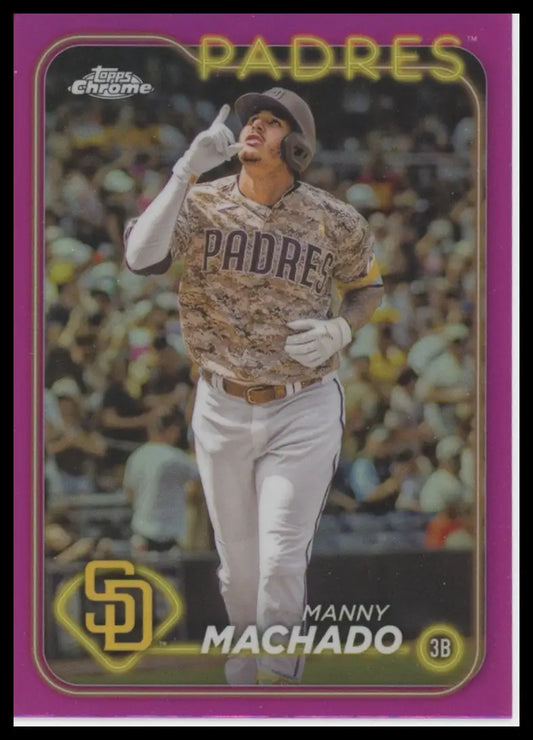 2024 Topps Chrome - Pink Manny Machado 12 San Diego Padres Baseball NM - Baseball Card Single