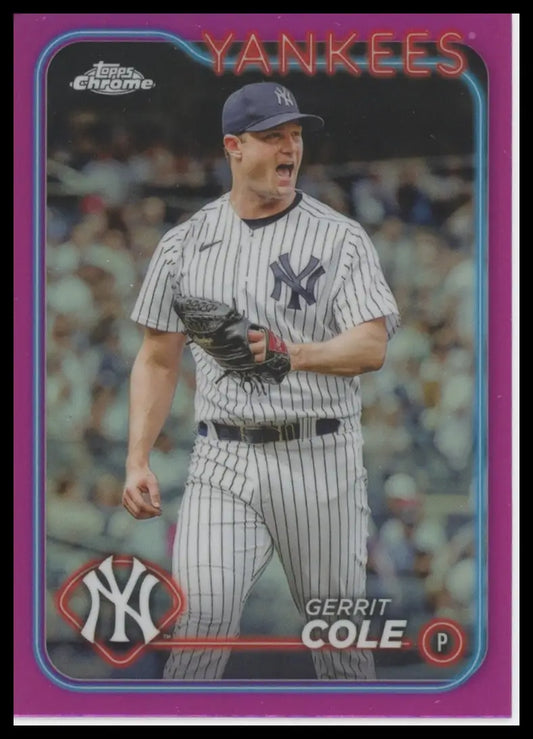2024 Topps Chrome - Pink Refractors Gerrit Cole 164 New York Yankees Baseball NM - Baseball Card Single