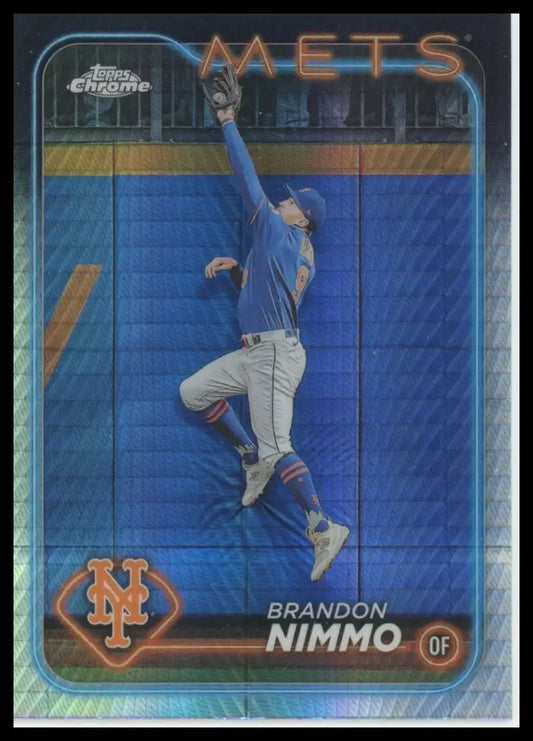 2024 Topps Chrome - Prism Refractors Brandon Nimmo 233 New York Mets NM - Baseball Card Single