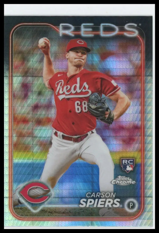 2024 Topps Chrome - Prism Refractors Carson Spiers 167 Cincinnati Reds NM - Baseball Card Single