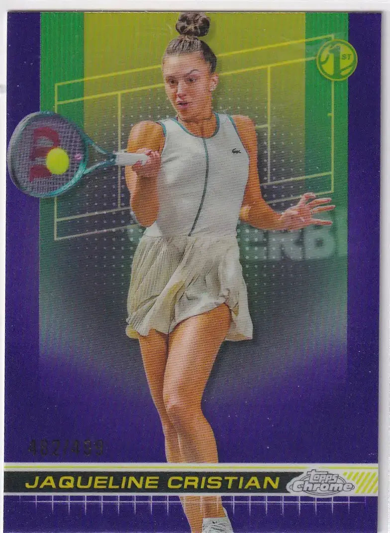 2024 Topps Chrome Purple Refractor 482/499 #144 Jaqueline Cristian