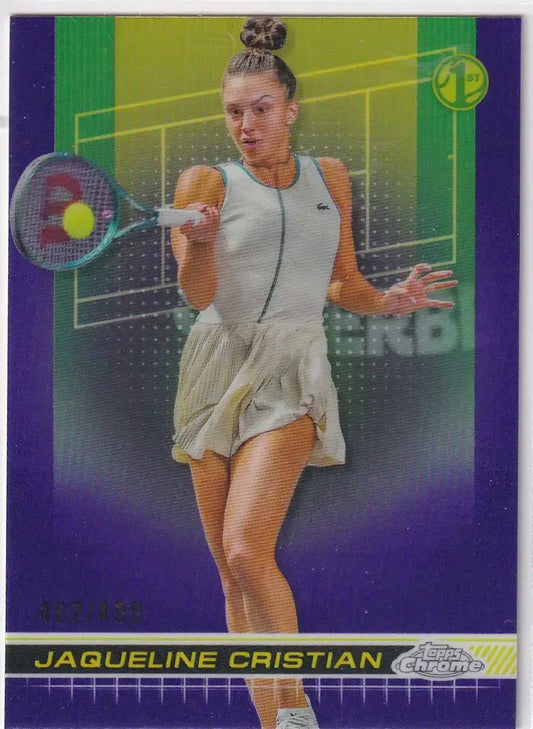 2024 Topps Chrome Purple Refractor 482/499 #144 Jaqueline Cristian - Baseball Card Single