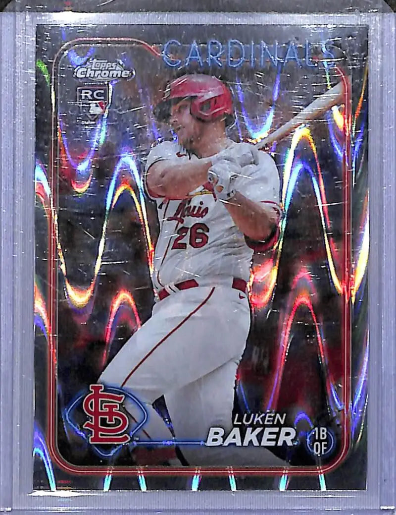 2024 Topps Chrome RayWave #132 Luken Baker NM-MT St. Louis Cardinals