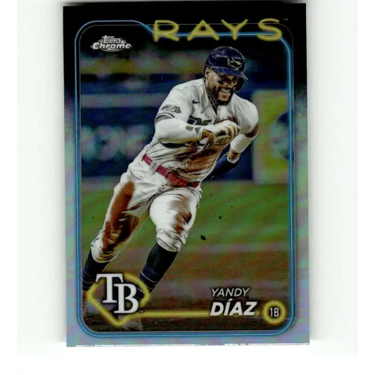 2024 Topps Chrome Refractor #107 Yandy Diaz NM-MT Tampa Bay Rays Baseball Card - Baseball Card Single