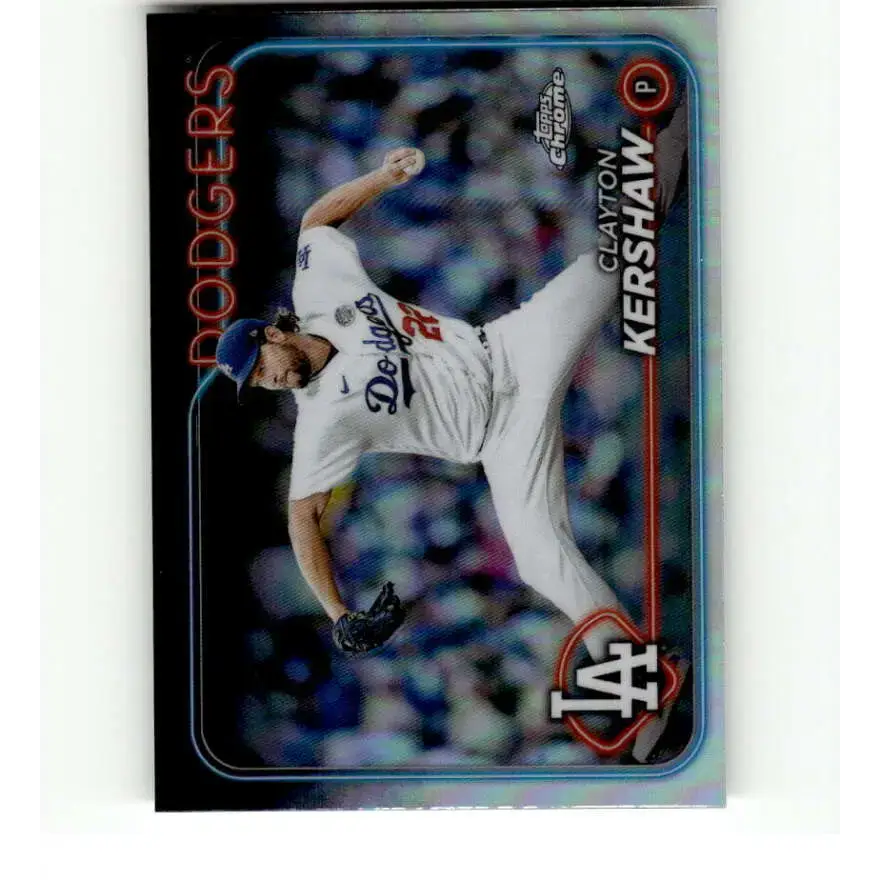 2024 Topps Chrome Refractor #110 Clayton Kershaw NM-MT Los Angeles Dodgers Baseball Card - Baseball Card Single