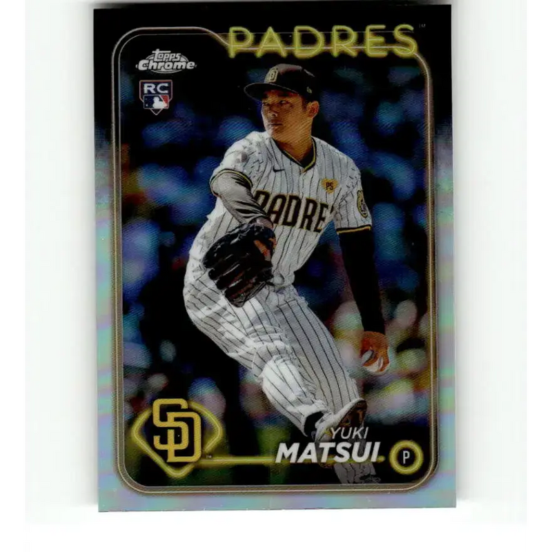 2024 Topps Chrome Refractor #116 Yuki Matsui NM-MT RC Rookie San Diego Padres Baseball Card - Baseball Card Single