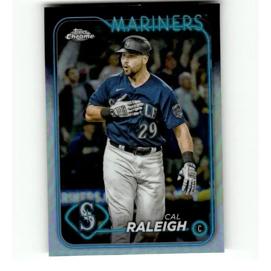 2024 Topps Chrome Refractor #119 Cal Raleigh NM-MT Seattle Mariners Baseball Card - Baseball Card Single
