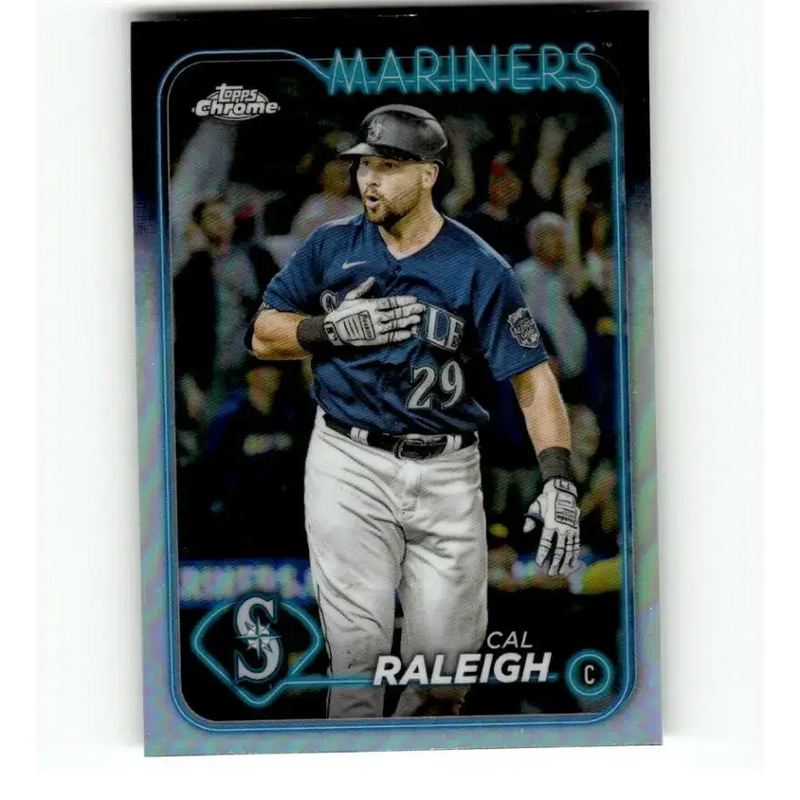 2024 Topps Chrome Refractor #119 Cal Raleigh NM-MT Seattle Mariners Baseball Card - Baseball Card Single
