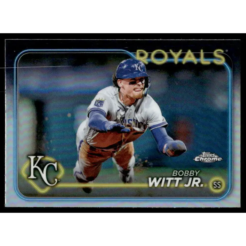 2024 Topps Chrome Refractor #120 Bobby Witt Jr. NM-MT Kansas City Royals Baseball Card - Baseball Card Single