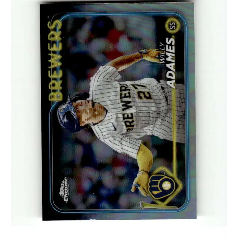 2024 Topps Chrome Refractor #126 Willy Adames NM-MT Milwaukee Brewers Baseball Card - Baseball Card Single