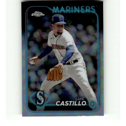 2024 Topps Chrome Refractor #129 Luis Castillo NM-MT Seattle Mariners Baseball Card