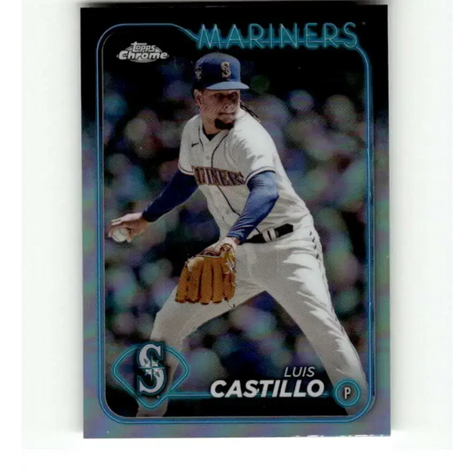 2024 Topps Chrome Refractor #129 Luis Castillo NM-MT Seattle Mariners Baseball Card