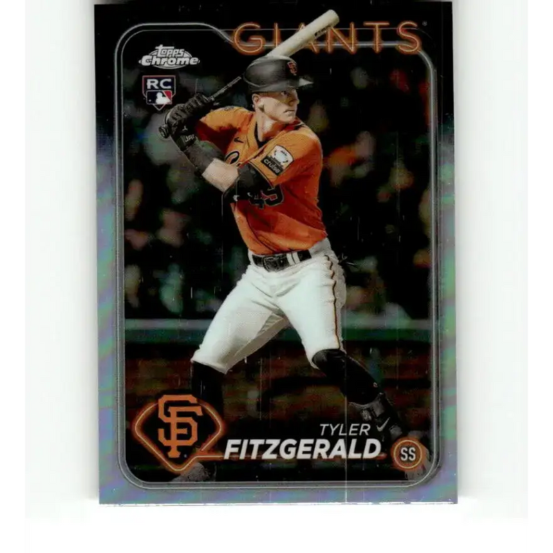 2024 Topps Chrome Refractor #131 Tyler Fitzgerald NM-MT RC Rookie San Francisco Giants Baseball Card - Baseball Card