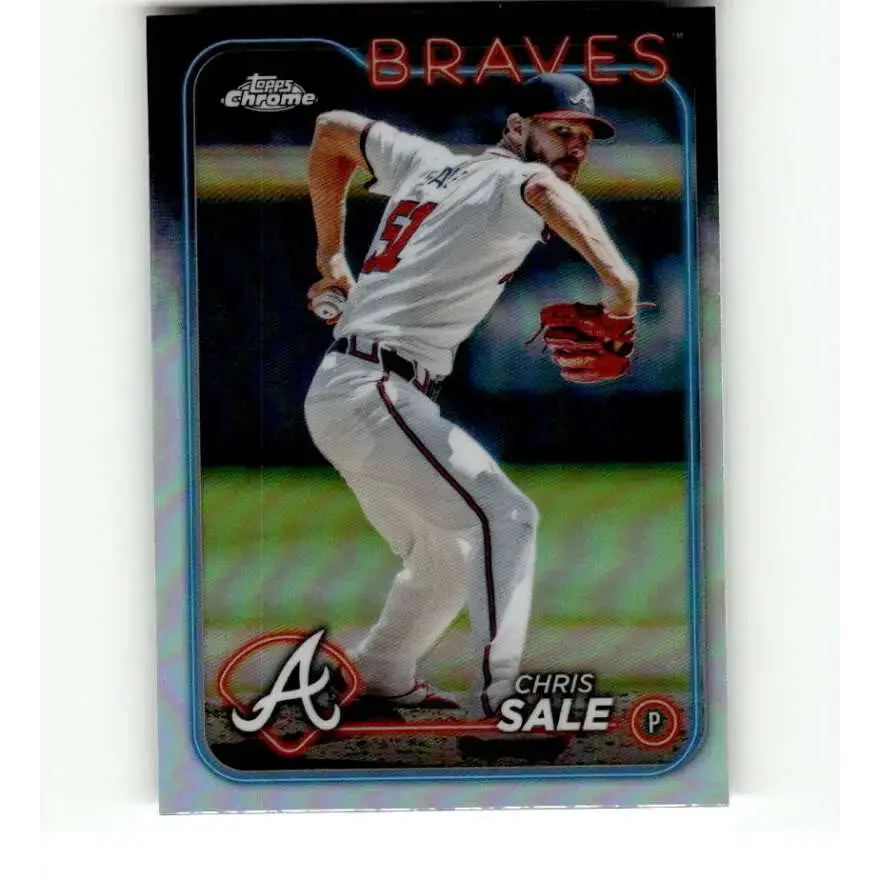 2024 Topps Chrome Refractor #144 Chris Sale NM-MT Atlanta Braves Baseball Card