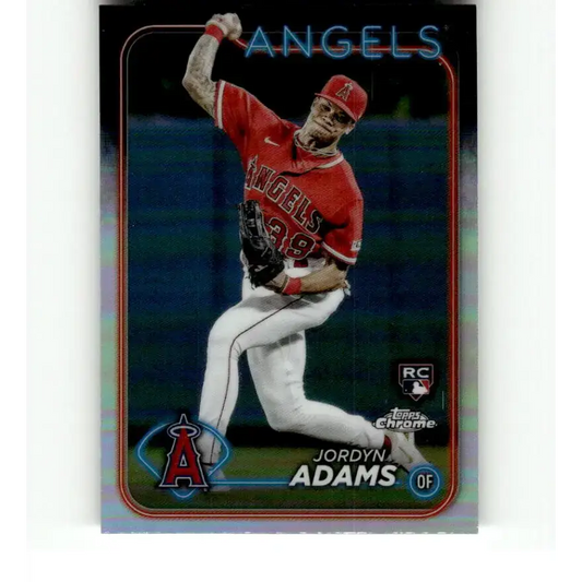 2024 Topps Chrome Refractor #145 Jordyn Adams NM-MT RC Rookie Los Angeles Angels Baseball Card