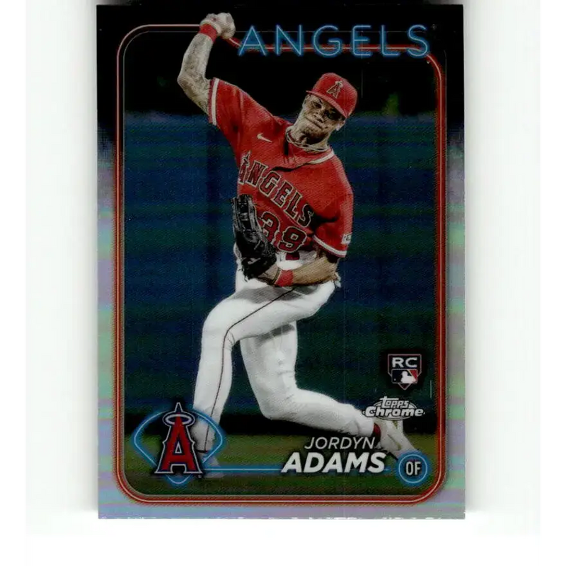 2024 Topps Chrome Refractor #145 Jordyn Adams NM-MT RC Rookie Los Angeles Angels Baseball Card - Baseball Card Single