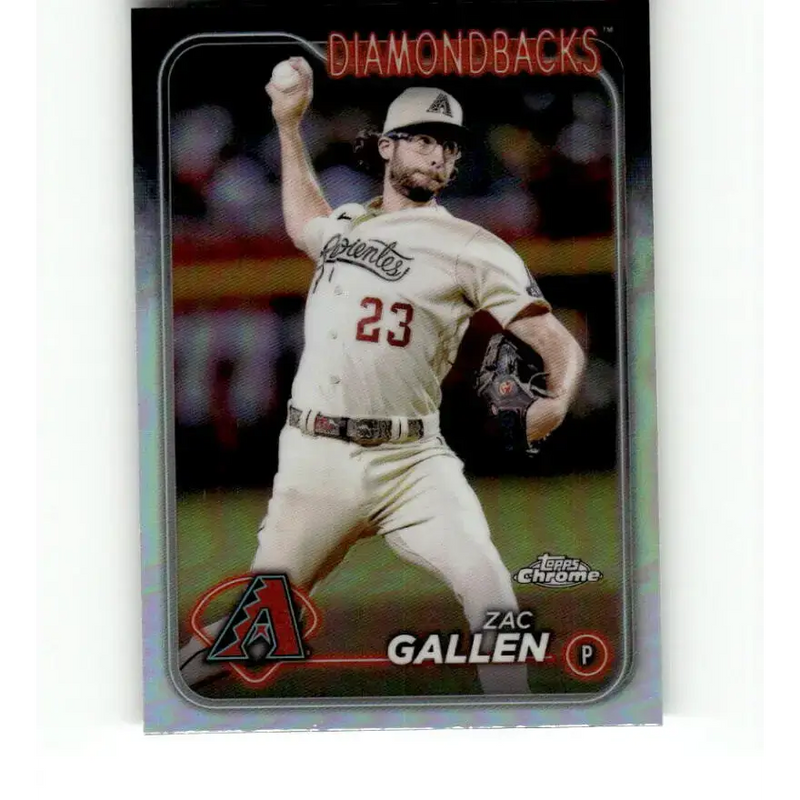2024 Topps Chrome Refractor #147 Zac Gallen NM-MT Arizona Diamondbacks Baseball Card - Baseball Card Single
