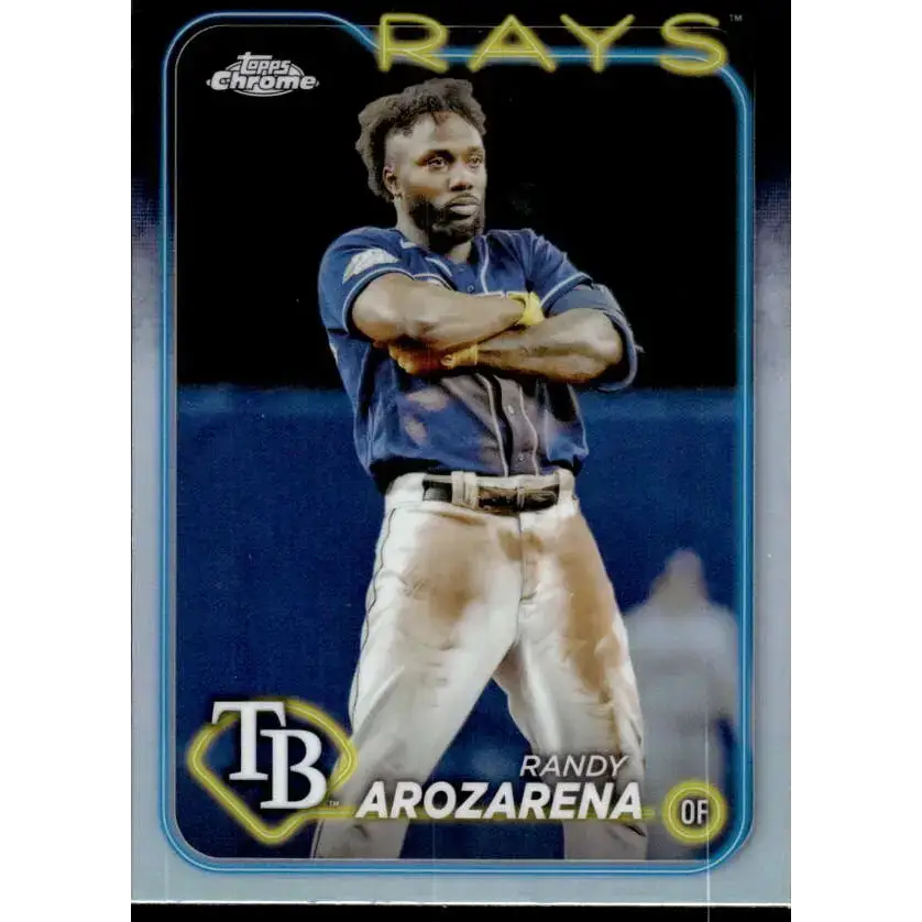 2024 Topps Chrome Refractor #153 Randy Arozarena NM-MT Tampa Bay Rays Baseball Card - Baseball Card Single