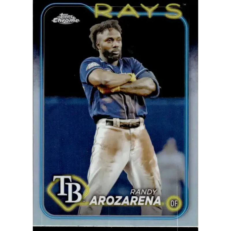 2024 Topps Chrome Refractor #153 Randy Arozarena NM-MT Tampa Bay Rays Baseball Card - Baseball Card Single
