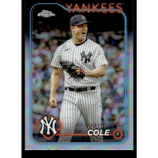 2024 Topps Chrome Refractor #164 Gerrit Cole NM-MT New York Yankees Baseball Card