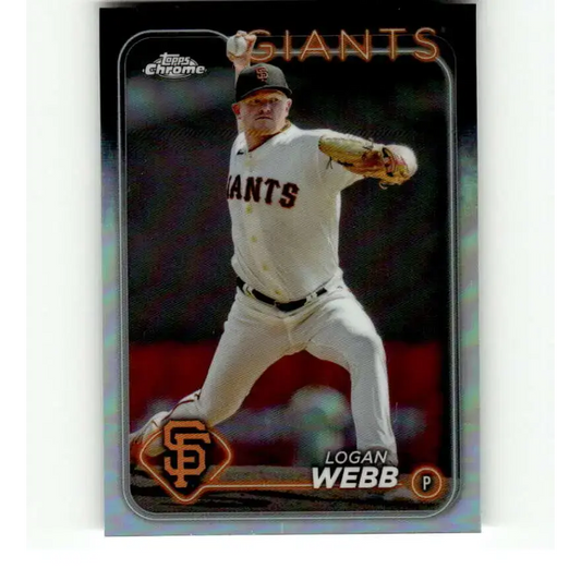 2024 Topps Chrome Refractor #168 Logan Webb NM-MT San Francisco Giants Baseball Card