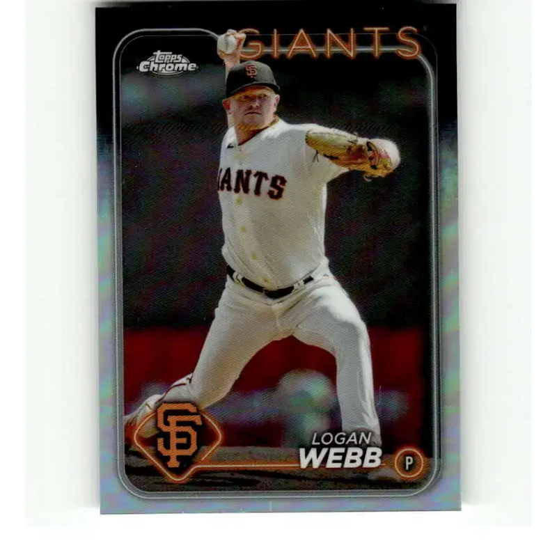 2024 Topps Chrome Refractor #168 Logan Webb NM-MT San Francisco Giants Baseball Card - Baseball Card Single