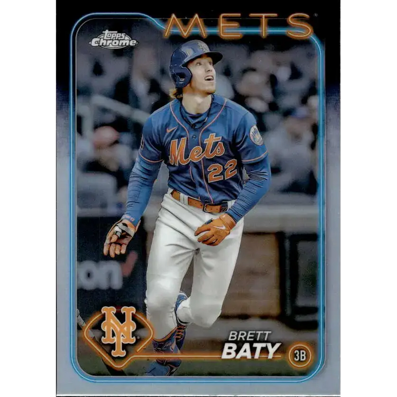 2024 Topps Chrome Refractor #17 Brett Baty NM-MT New York Mets Baseball Card - Baseball Card Single