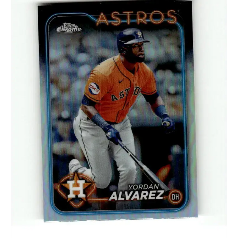 2024 Topps Chrome Refractor #170 Yordan Alvarez NM-MT Houston Astros Baseball Card - Baseball Card Single