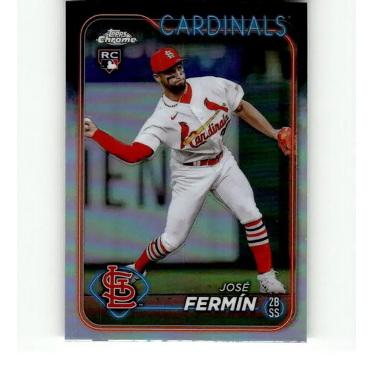 2024 Topps Chrome Refractor #175 Jose Fermin NM-MT RC Rookie St Louis Cardinals Baseball Card